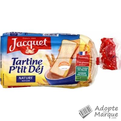 Jacquet Tartines P'tit Déj Nature Le paquet de 400G (14 tranches)