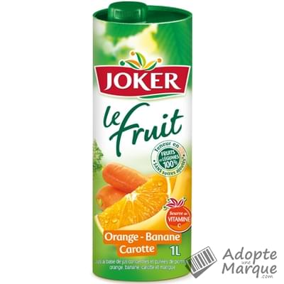 Joker Le Fruit - Jus d'Orange, Banane & Carotte La brique de 1L