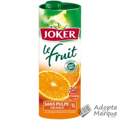 Joker Le Fruit - Jus d'Orange sans pulpe La brique de 1L