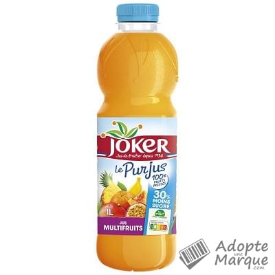 Joker Le Pur Jus - Jus Multifruit 30% moins sucré La bouteille de 1L