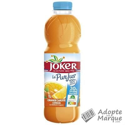 Joker Le Pur Jus - Jus d'Orange, Carotte & Citron 30% moins sucré La bouteille de 1L