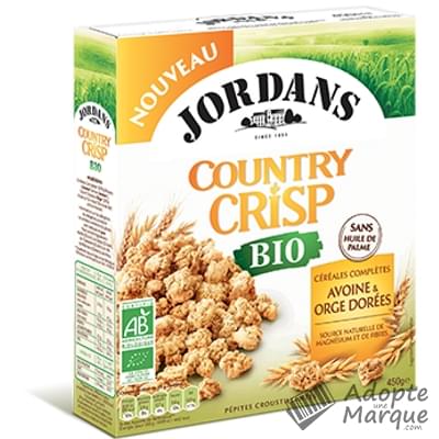 Jordans Country Crisp Bio Avoine & Orge dorées La boîte de 450G