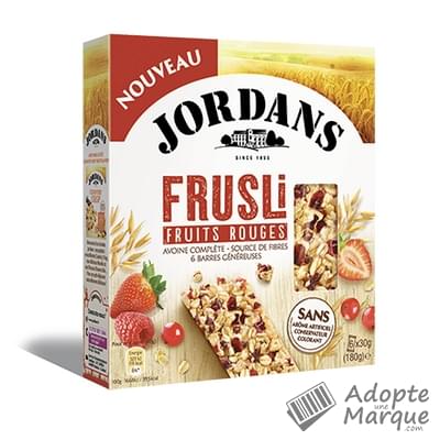 Jordans Frusli Barres céréalières Fruits Rouges La boîte de 6 barres - 180G