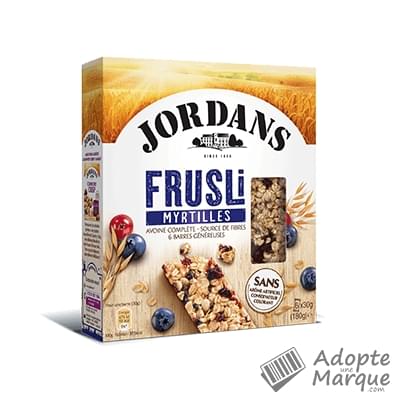 Jordans Frusli Barres céréalières Myrtilles La boîte de 6 barres - 180G