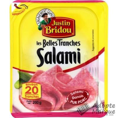 Justin Bridou Les Belles Tranches - Salami La barquette de 20 tranches - 200G