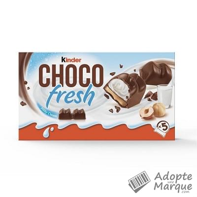 Kinder Choco Fresh - Barres au Chocolat fourrées au Lait & Noisettes "Les 5 barres de 20,5G - 102,5G"