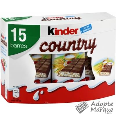 Kinder Country - Barres au Chocolat au Lait & Céréales Les 15 barres - 352G