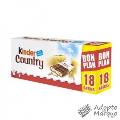 Kinder Country - Barres au Chocolat au Lait & Céréales Les 18 barres - 423G