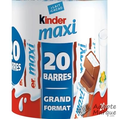Kinder Maxi - Barres de Chocolat au lait fourées au Lait Les 20 barres - 420G