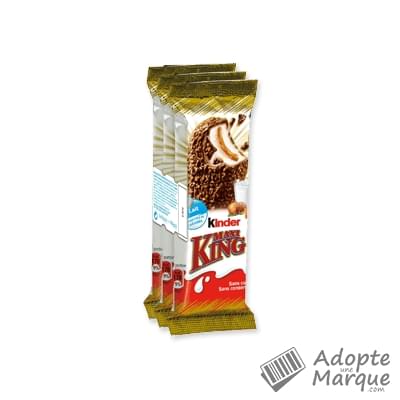 Kinder Maxi King - Barres enrobées Chocolat-Noisettes et fourées au Lait & Caramel Les 3 bâtonnets - 105G