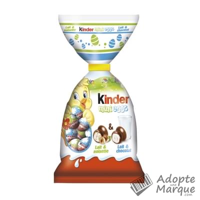 Kinder Mini-Eggs Duo - Petits œufs au Chocolat fourrés au Lait & Noisettes Le sachet de 250G
