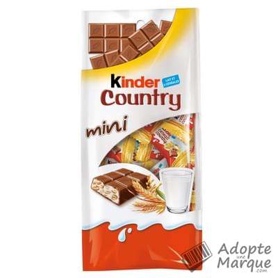 Kinder Mini - Kinder Country - Barres au Chocolat au Lait & Céréales Les sachet de 20 mini-barres - 106G