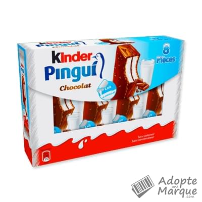 Kinder Pingui Chocolat - Goûter au Lait & au Chocolat Les 8 barres - 240G