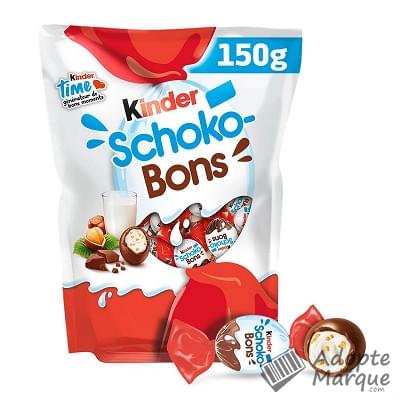 Kinder Schoko-Bons - Confiseries au Chocolat fourrés au Lait & à la Noisette Le sachet de 150G