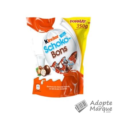 Kinder Schoko-Bons - Confiseries au Chocolat fourrés au Lait & à la Noisette Le sachet de 350G