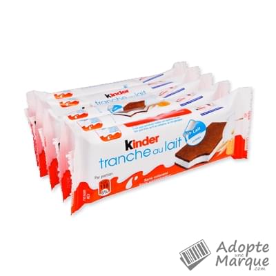Kinder Tranche au Lait - Goûter au Lait & au Chocolat Les 5 barres - 140G