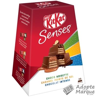 KitKat Senses - Assortiment de Gaufrettes enrobées au Chocolat au Lait La boîte de 20 barres - 200G