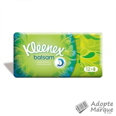 Kleenex Mouchoirs en papier Balsam Les 12 étuis - 108 mouchoirs