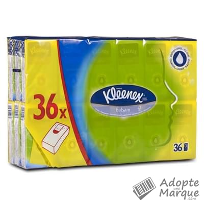 Kleenex Mouchoirs en papier Balsam Les 36 étuis - 324 mouchoirs