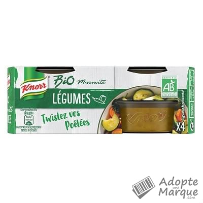 Knorr Bio - Marmite de Bouillon de Légumes Le paquet de 4 capsules - 104G