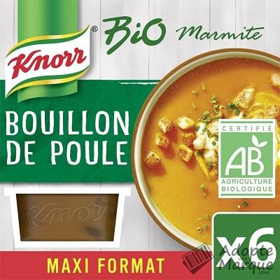 Knorr Bio - Marmite de Bouillon de Poule Le paquet de 6 capsules - 156G