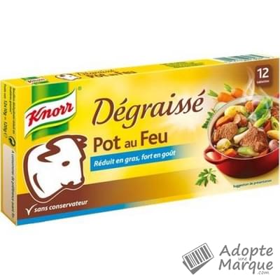 Knorr Bouillon de Pot au feu Dégraissé Le paquet de 12 tablettes - 120G
