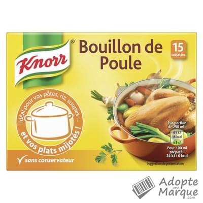 Knorr Bouillon de Poule Le paquet de 15 tablettes - 150G