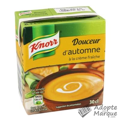 Knorr Les Douceurs - Douceur d'Automne à la Crème fraîche La brique de 30CL