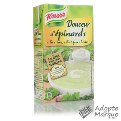Knorr Les Douceurs - Douceur d'Epinards à la Crème, Ail et fines Herbes La brique de 1L