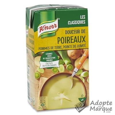 Knorr Les Douceurs - Douceur de Poireaux, Pommes de terre & pointe de Comté La brique de 1L