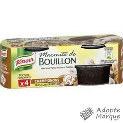 Knorr Marmite de Bouillon de Champignons Le paquet de 4 capsules - 112G
