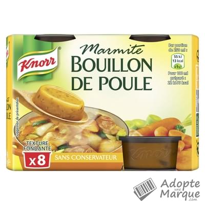 Knorr Marmite de Bouillon de Poule Le paquet de 8 capsules - 224G