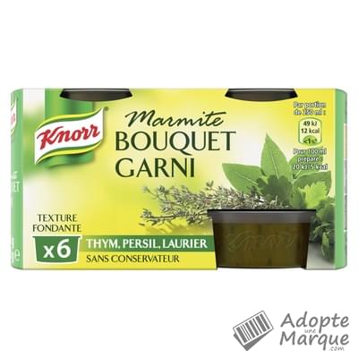 Knorr Marmite Bouquet Garni (Thym, Persil & Laurier) Le paquet de 6 capsules - 168G