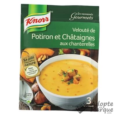 Knorr Les Moments Gourmets - Velouté de Potiron & Châtaignes aux Chanterelles Le sachet de 64G