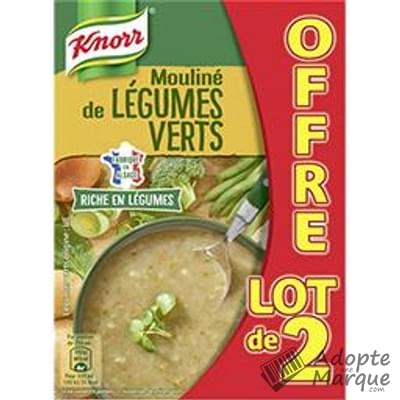 Knorr Les Potages Liquides - Mouliné de Légumes Verts Les 2 briques de 1L