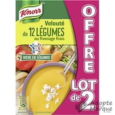 Knorr Les Potages Liquides - Velouté de 12 Légumes au Fromage frais Les 2 briques de 1L
