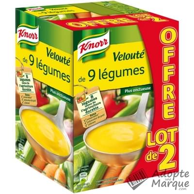 Knorr Les Potages Liquides - Velouté de 9 Légumes Les 2 briques de 1L