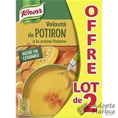 Knorr Les Potages Liquides - Velouté de Potiron à la Crème fraîche Les 2 briques de 1L