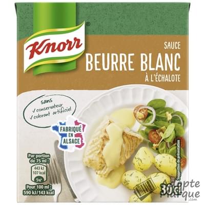 Knorr Les Sauces à Napper - Sauce au Beurre Blanc à l'échalote La brique de 30CL