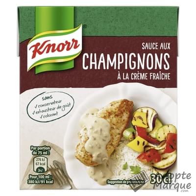 Knorr Les Sauces à Napper - Sauce aux Champignons & à la Crème fraîche La brique de 30CL