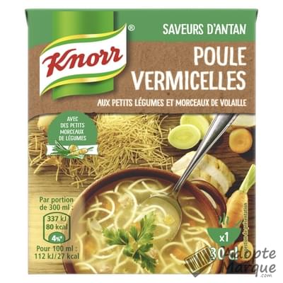 Knorr Saveurs d'Antan - Poule Vermicelles aux petits Légumes & morceaux de Volaille La brique de 30CL