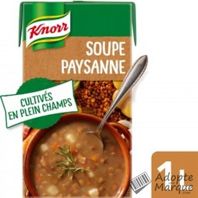 Knorr Saveurs d'Antan - Soupe Paysanne (Lentilles & Lard fumé aux petits Légumes) La brique de 1L
