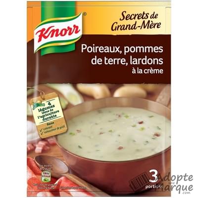 Knorr Secrets de Grand-Mère - Soupe aux Poireaux, Pommes de terre, Lardons à la Crème Le sachet de 150G