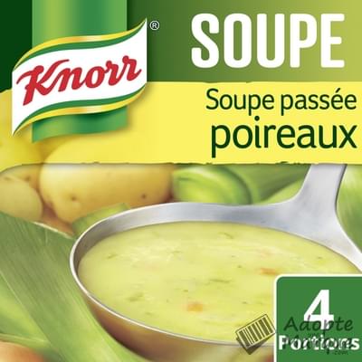 Knorr Les Soupes Déshydratées - Soupe passée aux Poireaux & Légumes variés Le sachet de 109G