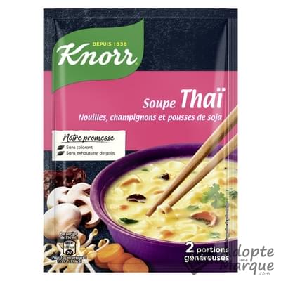 Knorr Les Soupes Déshydratées - Soupe Thaï : Nouilles, Champignons & Pousses de Soja Le sachet de 69G