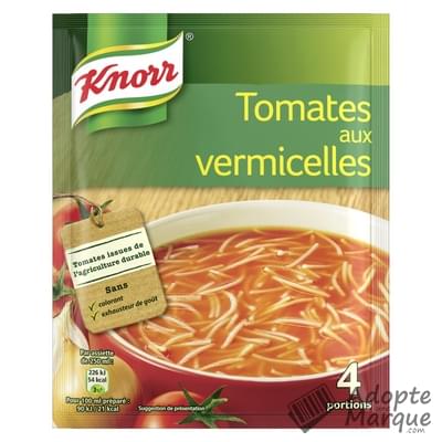 Knorr Les Soupes Déshydratées - Tomates aux vermicelles Le sachet de 67G