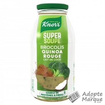 Knorr Les Super Soupes - Soupe végan Brocolis, Quinoa Rouge & Lait de Coco La bouteille de 45CL
