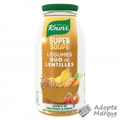 Knorr Les Super Soupes - Soupe végan Légumes & duo de Lentilles La bouteille de 45CL