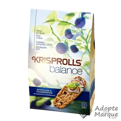 Krisprolls Balance - Petits Pains Suédois Myrtilles & Cranberries Le paquet de 165G