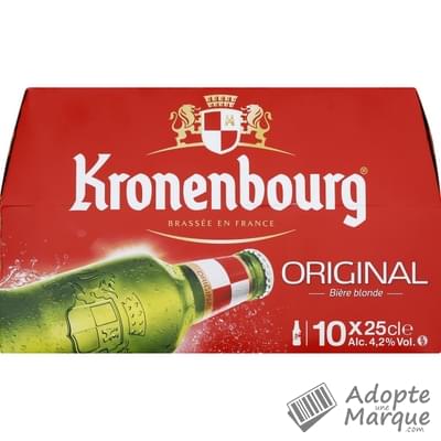 Kronenbourg Bière blonde - 4,2% vol. Les 10 bouteilles de 25CL